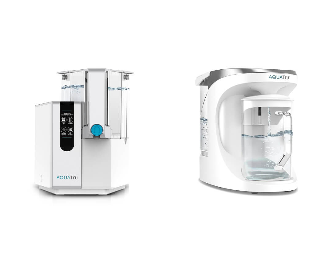 AquaTru Classic and AquaTru Carafe countertop reverse osmosis models compared