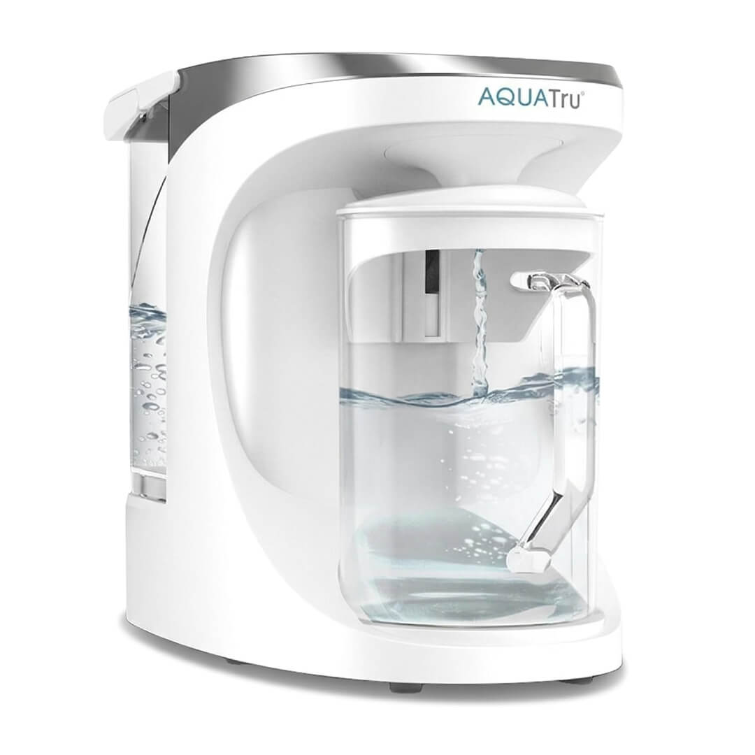 AquaTru Glass Carafe reverse osmosis system for arsenic removal