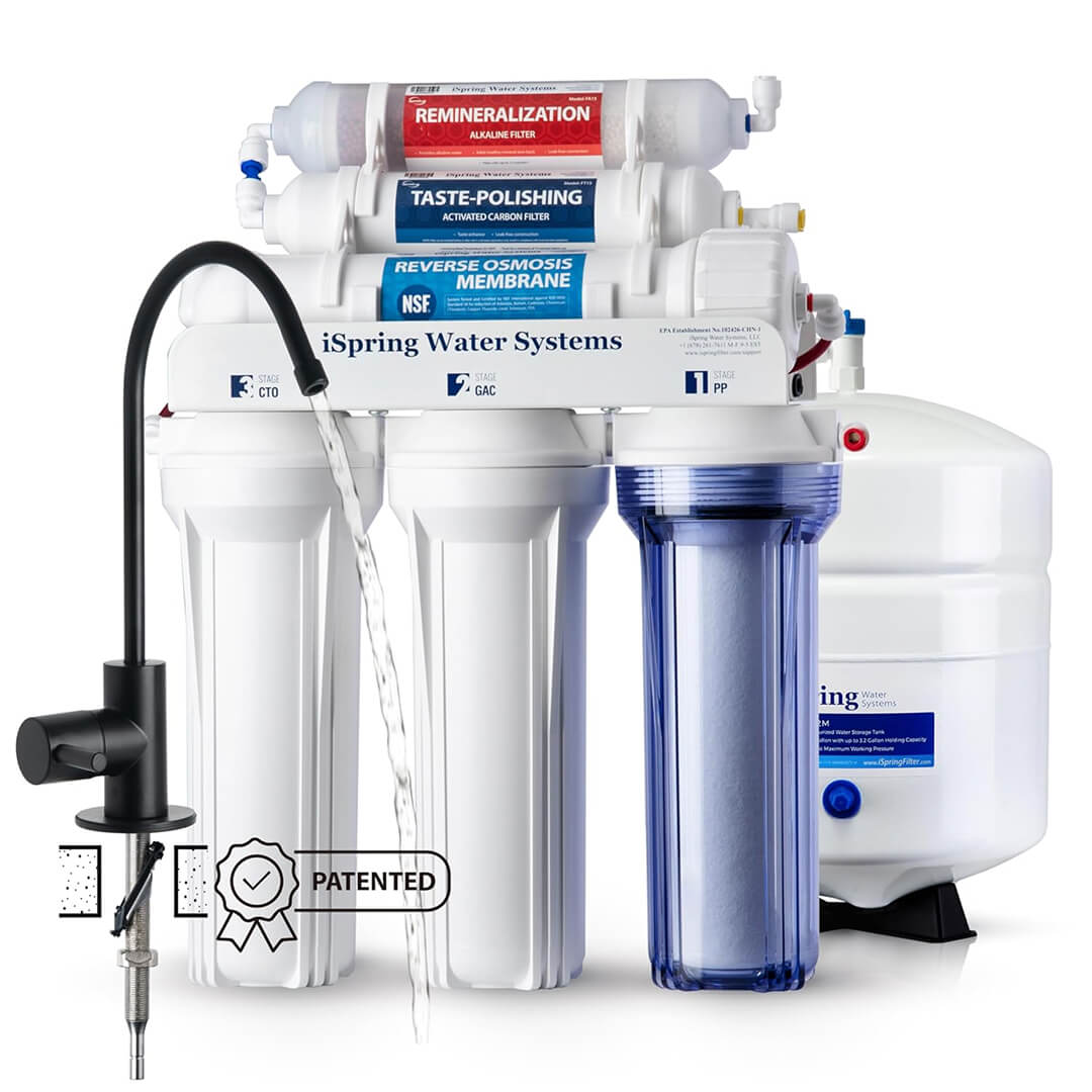 iSpring RCC7AK-BLK reverse osmosis system for arsenic removal
